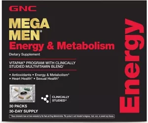 GNC Mega Men Energy & Metabolism Vitapak Program Dietary Supplement, 30 Packs - Picture 1 of 6