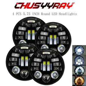 For Ford Galaxie 500 1962-1974 4pcs 5.75" 5-3/4inch Round LED Headlights Upgrade - Picture 1 of 14