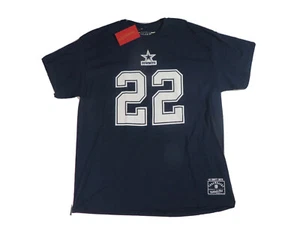 New Mitchell & Ness Emmitt Smith Dallas Cowboys T Shirt sz XL Navy Blue NFL - Picture 1 of 6