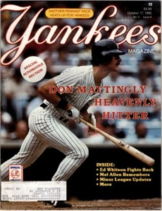 Yankees Magazine, Don Mattingly Heavenly Hitter, Volume 6, No. 8, Oct. 17, 1985 - Picture 1 of 1