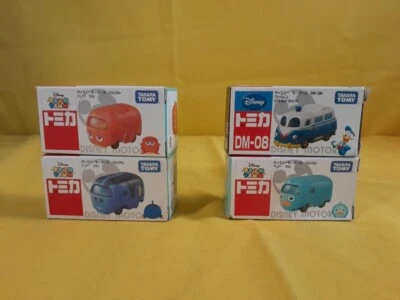 Lot Of 4 Tsum Takara Tomy Cars - Perry - Dory - Donald Duck - Hank - X5-19 - Image 1 of 4