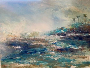 Florida by Carlos Aromaz - Original Oil Painting - Picture 1 of 5