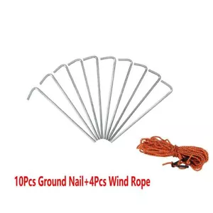 10 Stück Zeltpfähle, Pfähle für Outdoor Deko, Zeltpfähle Schwerlast, Met - Bild 1 von 9