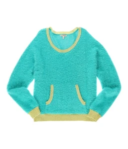 NWT Juicy Couture Holiday Sweater  -  Ceramic Aqua W/gold knit -WM's XS-MSRP $60 - Picture 1 of 7