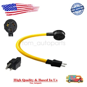 NEMA 5-15P To 10-50R 15AMP 1.5FT 3-Prong Male Plug to Electric Range Plug - Picture 1 of 8