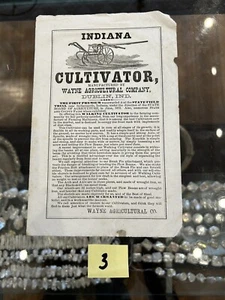 Anuncio original Wayne Agri Co. Indiana Cultivator Dublin Indiana 5,5 X 8,5 - Imagen 1 de 2