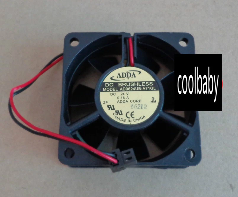 ADDA AD0624UB-A71GL Fan 60*60*25 DC24V 0.16A 2pin - Image 1 of 1