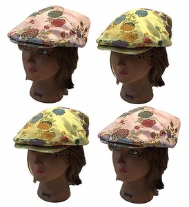 Applejack Newsboy Caxista Conducción Flor China Bordado Hiedra SnapBrim Gorra Sombrero - Imagen 1 de 7