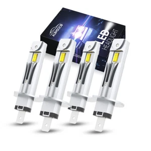10000K H1 LED Headlight Bulbs Conversion Kit High Low Beam Super Bright White 4X - Picture 1 of 12