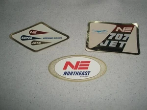 3 NORTHEAST AIRLINES vintage stickers labels 1960's - Picture 1 of 8
