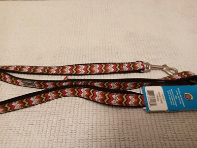 New RC Pets 3/4" x 6 ft Dog Leash Pink Zig Zag Tribeca Pink Abstract  - Image 1 of 2