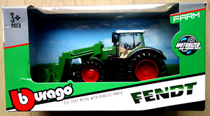 burago Farm FENDT grün #18-31636 Vario mit Greifer 10 cm 1:50 NEU im Orig.karton