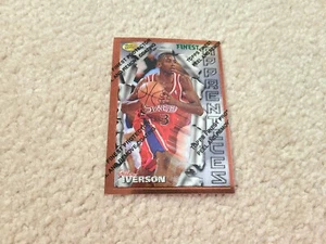 1996-97 Topps Finest Allen Iverson Rookie Card #69 con rivestimento protettivo - Foto 1 di 2