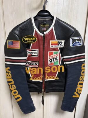 Vanson Leather Jacket One Star Vintage Rider's Leather Size 32 Pre-Owned - Image 1 of 2