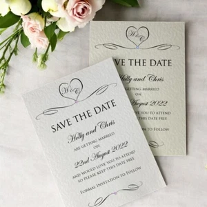 10 Save the Date Cards / Save the Evening Invitations with envelope - Picture 1 of 4