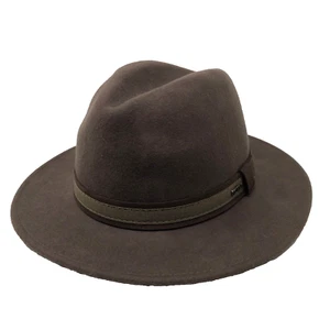 Scala Four Seasons Felt Doreman Pacific Brown Fedora Wool Panama Hat Large - Picture 1 of 11