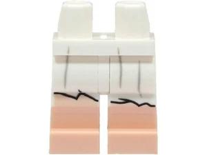 LEGO Flesh Leg Legs For Minifigure White Skirt Pattern - Picture 1 of 1