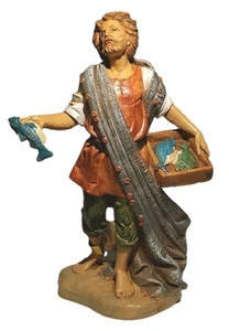 Fontanini 7.5 " Hiram Man With Fish 52846 Heirloom Collection W/ Original Box - Picture 1 of 10