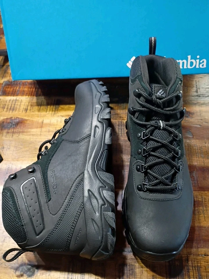 Columbia Hombres Newton Ridge Plus 2 Impermeable Cuero Botas de Senderismo Talla 12 Negro Foto 1 de 4