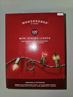 Wondershop 100 ct Twinkling Multicolor Mini Lights Indoor/Outdoor Green Wire - Image 1 of 3