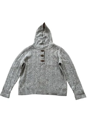 Suéter de pescador tejido con cable con capucha mezcla de lana y cachemir XL Eddie Bauer para mujer Foto 1 de 4