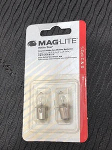 Bombillas Krypton Estrella Blanca MAG-LITE para 5 Celdas C&D. NUEVAS pero Antiguo Stock. - Imagen 1 de 4