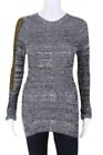 Nervure Womens Stretch Long Sleeve Top Gray Heather Mustard Yellow Size Small