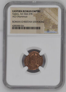 2nd-4th Century Bronze Roman Coin NGC - Roman Christian Emperors (Mixed Rulers)
