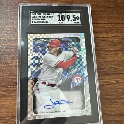 2021 Topps Chrome Update Jonah Heim X-Fractor Rookie Auto RC #CUSA-JHE /125 - Image 1 of 3