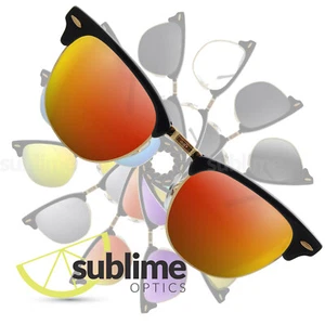 POLARIZED Metallic Red Replacement Lenses for Ray Ban Clubmaster 49mm RB3016 - Picture 1 of 5