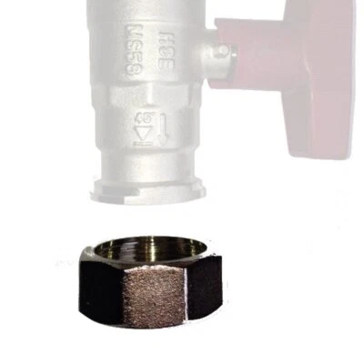 HSE ARMATUREN ISO-T Pumpenkugelhahn Überwurfmutter 1" X 1 1/2" vernickelt inkl. Dichtung