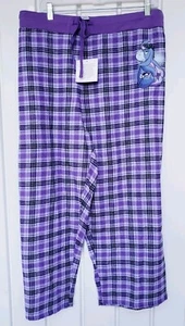 Disney Eeyore Plus Size Lounge Pajama Pants Size 3X NEW Purple Plaid Cotton - Picture 1 of 6