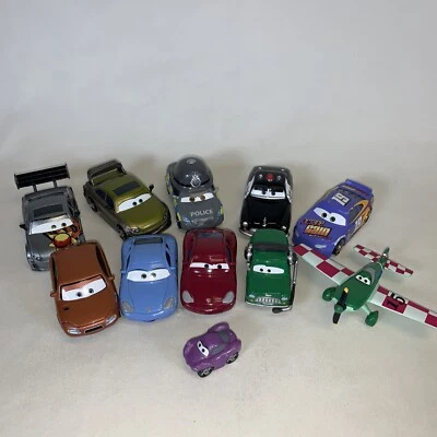 Huge Lot Of 11 Disney Pixar Cars Assorted 6 Diecast  5 Plastic -Used- Some Rare - Image 1 of 4