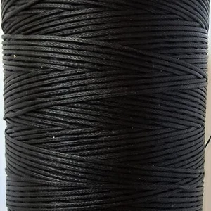 Black Waxed Nylon Cord 5m - 50m Strong Jewellery Thread Bracelet 1mm 1.5mm & 2mm - Picture 1 of 5