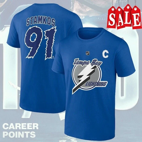 Steven Stamkos #91 Player Team Tampa Bay Lightning T-Shirt Unisex Cotton S-3XL Cover