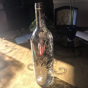 Noel Weihnachten Silber Gefleckt Weinflasche! 11 zoll - Bild 1 von 8