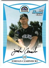 2008 Bowman Draft Jordan Czarniecki Colorado Rockies #BP77