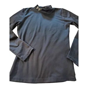 Under Armour Youth YMD Black Compression Long Sleeve Coldgear Mock Turtleneck - Picture 1 of 4