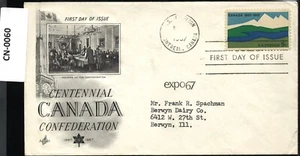 SAVOYSTAMPS –CANADA COVER FDC– 1967– CENTENNIAL CANADA CONFED WITH MONTREAL CANC - Picture 1 of 1
