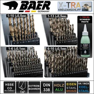 Spiralbohrer Satz Baer Metallbohrer Edelstahlbohrer Bohrer Set + Schneidpaste - Bild 1 von 28