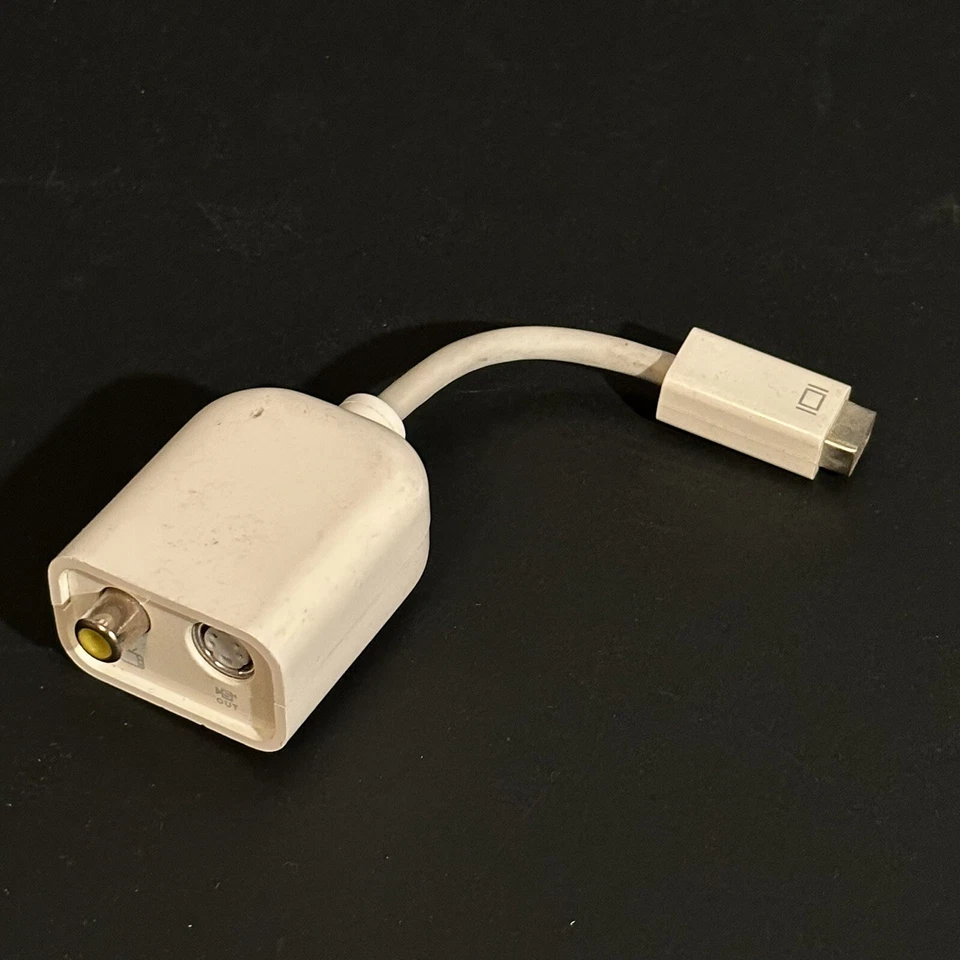Genuine Apple Mini-DVI to Composite/S-Video Adapter M9319G/A - Image 1 of 3