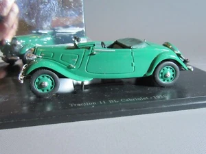 A523 Atlas 46 Citroën Traction 11 BL Cabriolet 1938 Vert Saga des Tractions 1:43 - Picture 1 of 10