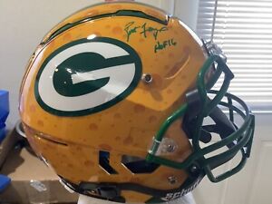 brett favre signed green bay packers full size hydro authentic f7 helmet  cheese