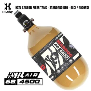 Maddog HK Army HSTL 68/4500 Carbon Fiber HPA Compressed Air Paintball Tank Gold - Picture 1 of 8