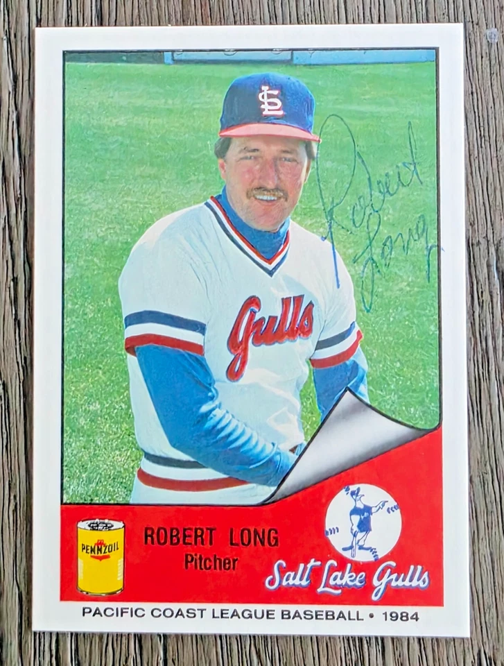 BOB LONG Signed 1984 Salt Lake Gulls #179 Card Cramer Sports Autograph - Image 1 of 2