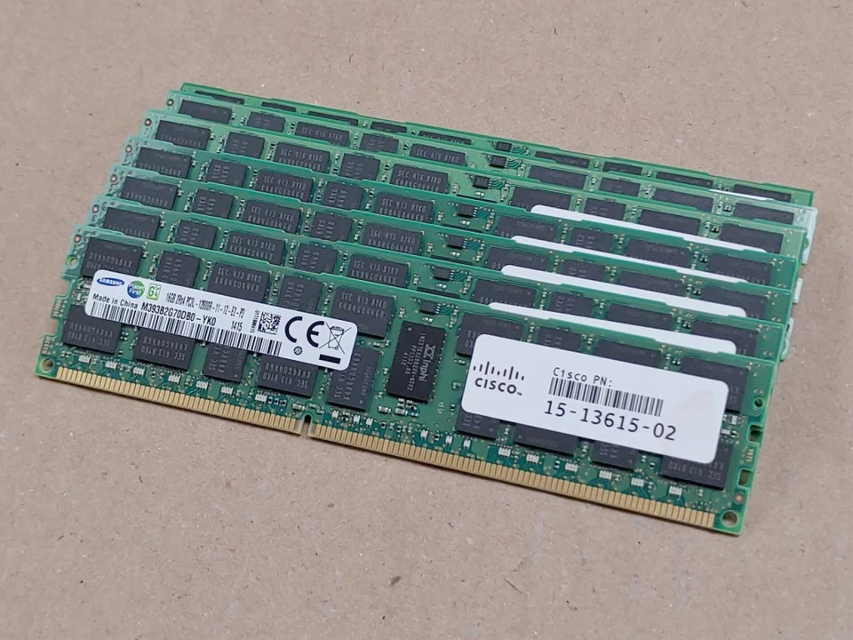 Samsung 112GB(7 x 16GB) M393B2K70DMB-YH9 PC3L-12800R DDR3 ECC Server RAM - R713 - Image 1 of 3