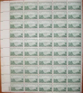 1950 UNITED STATES #990: MNH 'Executive Mansion (White House)' - full sheet - Picture 1 of 2