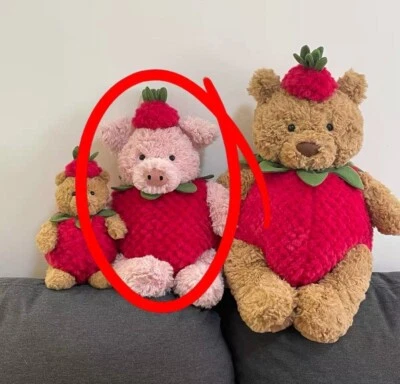 Clothes only‼️jellycat medium bartholomew bear strawberry clothes