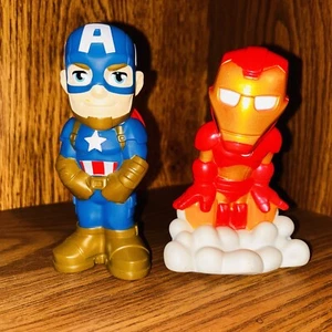 ๐ Squeeze Toy Disney Marvel Iron Man Capitan America Plastica Semirigida Plastica - Foto 1 di 11