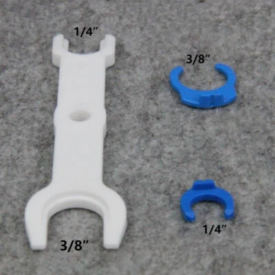 1/4" 3/8" PE Circlip Clamp Spanner Fittings for Water Filter RO Reverse Osmosis - Image 1 of 4